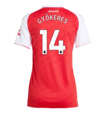 Arsenal Viktor Gyokeres #14 Primera Equipación Mujer 2025-26 Manga Corta Arsenal Viktor Gyokeres #14 Primera Equipación Mujer 2025-26 Manga Corta